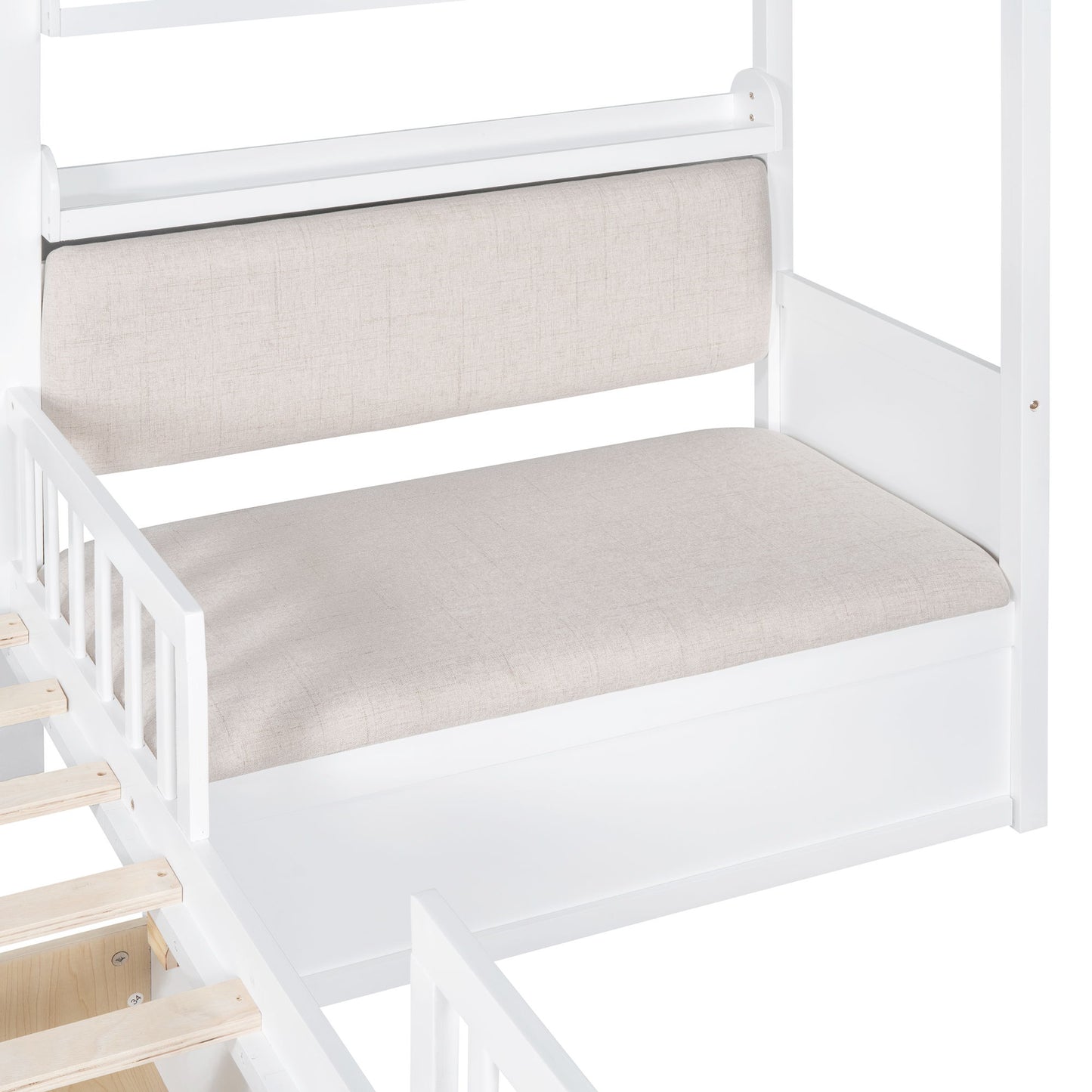 House Bed With Sofa, Kids Platform Bed With 2 Drawers And Storage Shelf - The Sleep Loft - Online Mattress Showroom NYC