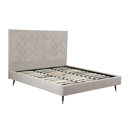 Crosby - Bed With Upholstered Headboard And Slats - The Sleep Loft - Online Mattress Showroom NYC