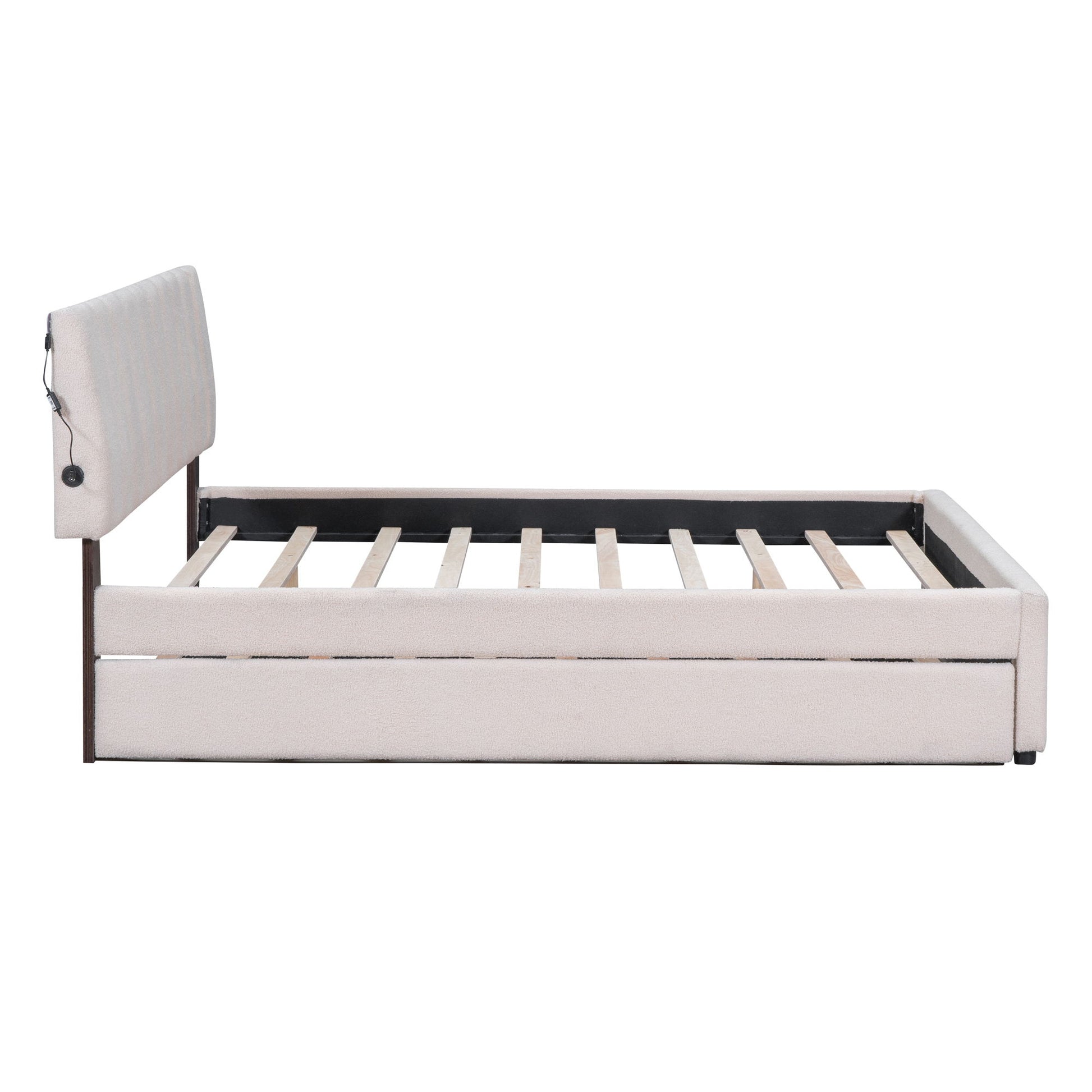 Upholstered Platform Bed With Trundle - The Sleep Loft - Online Mattress Showroom NYC