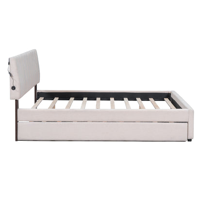Upholstered Platform Bed With Trundle - The Sleep Loft - Online Mattress Showroom NYC