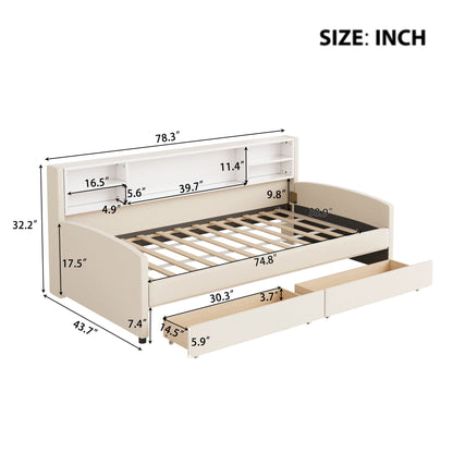 Luxurious Upholstered Platform Bed With Storage Drawers - The Sleep Loft - Online Mattress Showroom NYC