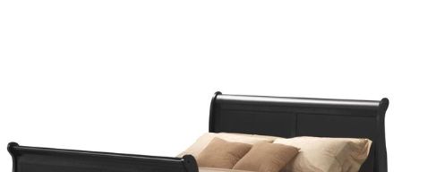 Louis Philippe III - Eastern King Bed - Black - The Sleep Loft - Online Mattress Showroom NYC