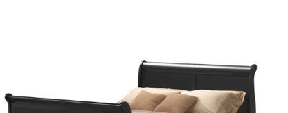 Louis Philippe III - Eastern King Bed - Black - The Sleep Loft - Online Mattress Showroom NYC