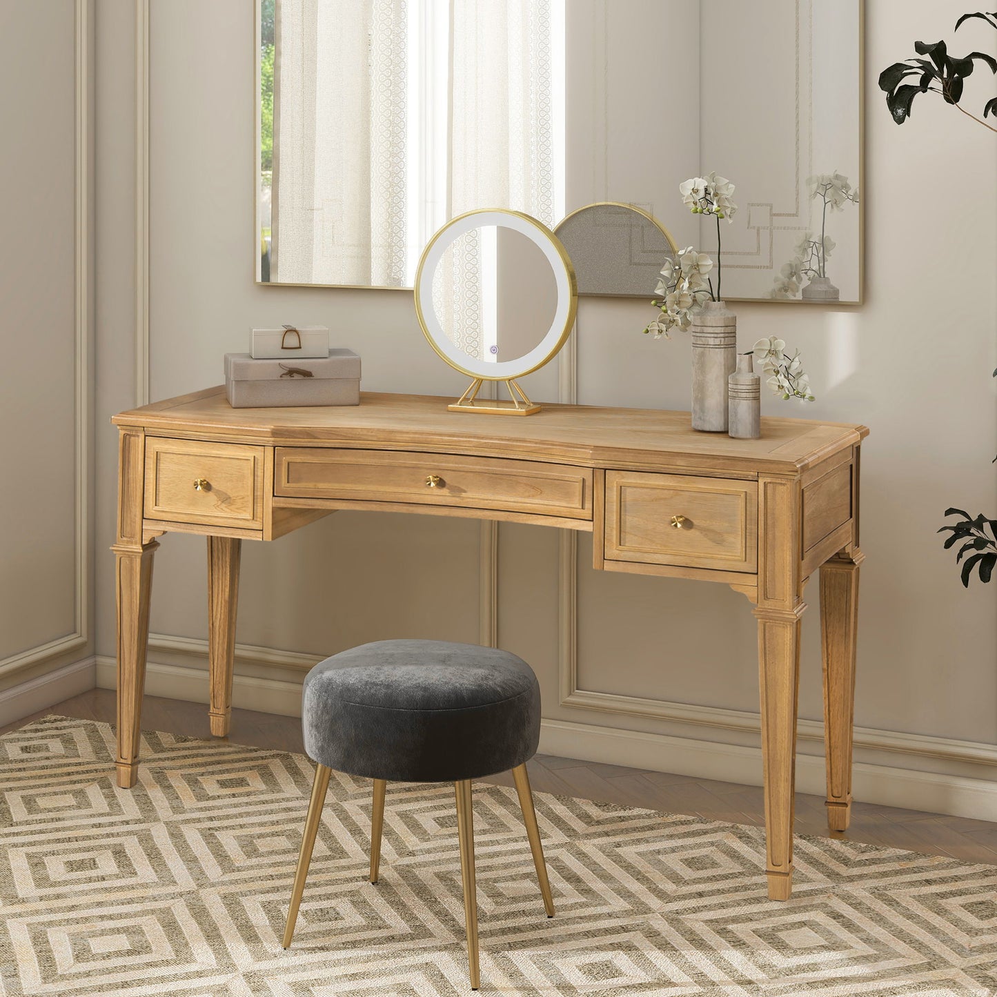 Dauphin - 3 Drawer Executive Desk - The Sleep Loft - Online Mattress Showroom NYC