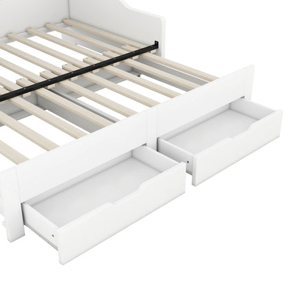 Daybed Frame With Storage Bookcases, 2 Drawers, Charging Station - The Sleep Loft - Online Mattress Showroom NYC