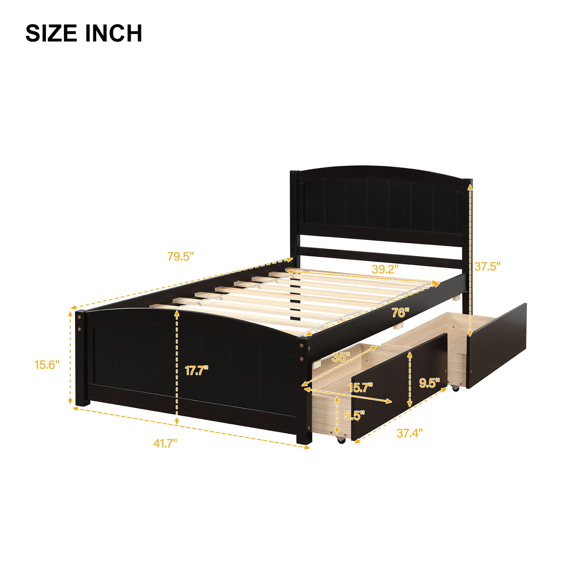 Platform Bed & Headboard, Footboard And Wood Slat Support - The Sleep Loft - Online Mattress Showroom NYC