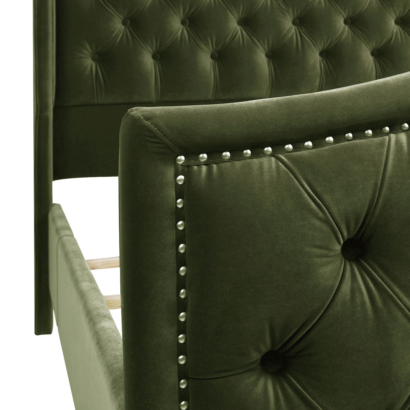 Marcella - Upholstered Shelter Headboard Bed Set - The Sleep Loft - Online Mattress Showroom NYC