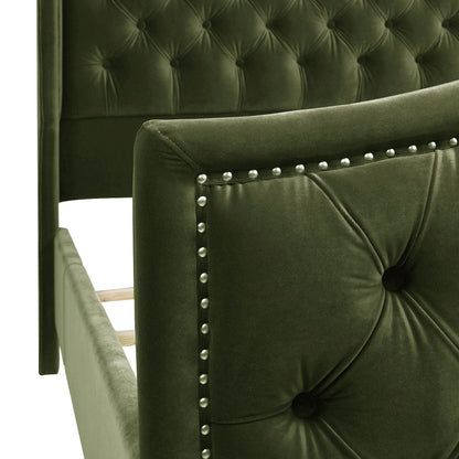 Marcella - Upholstered Shelter Headboard Bed Set - The Sleep Loft - Online Mattress Showroom NYC