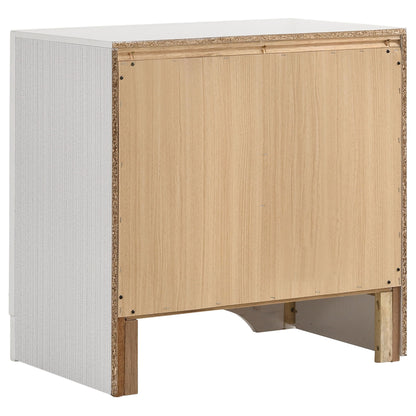 Transitional 2 Drawer Nightstand With Hidden Jewelry Tray