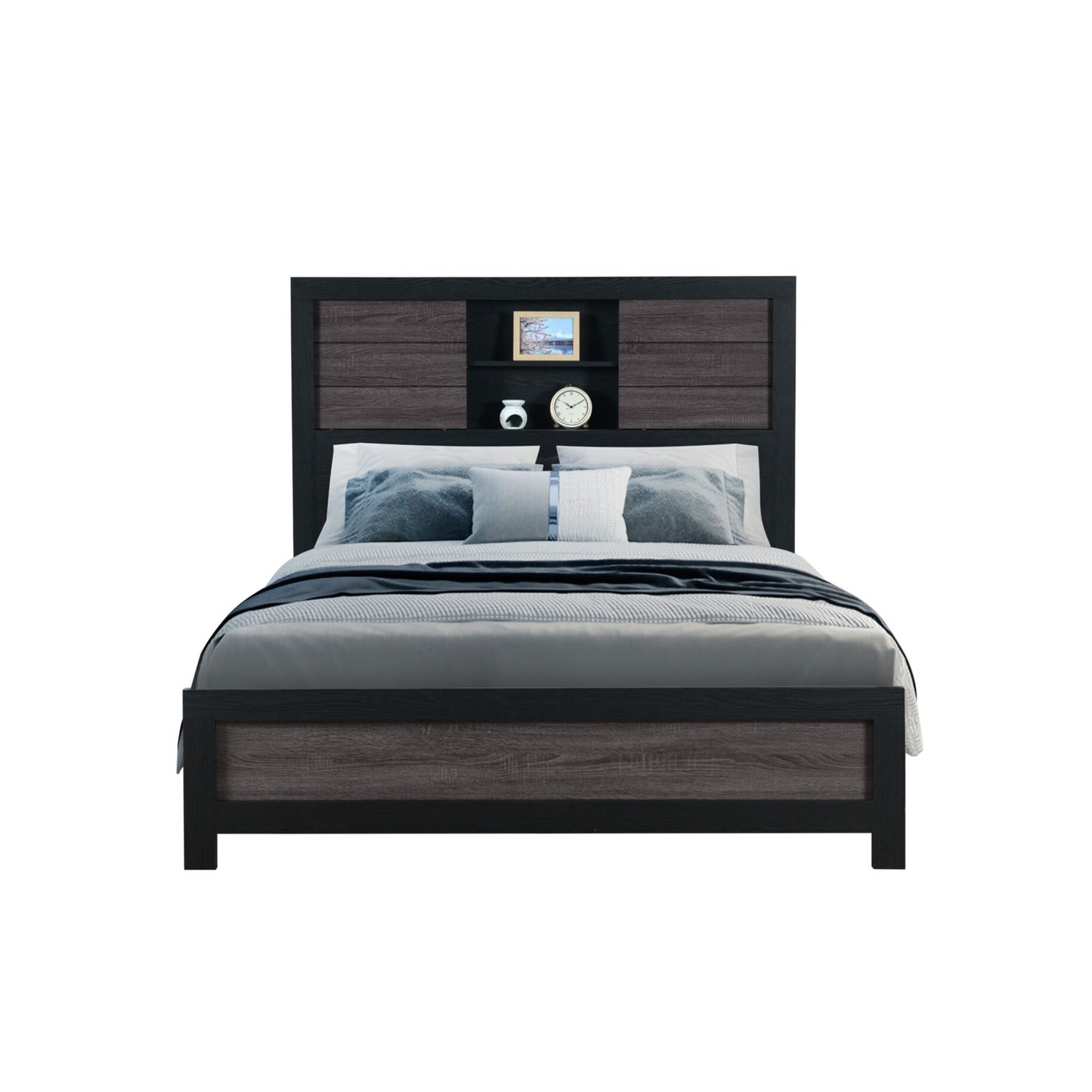Soluto - Bed With Bookcase Headboard - The Sleep Loft - Online Mattress Showroom NYC