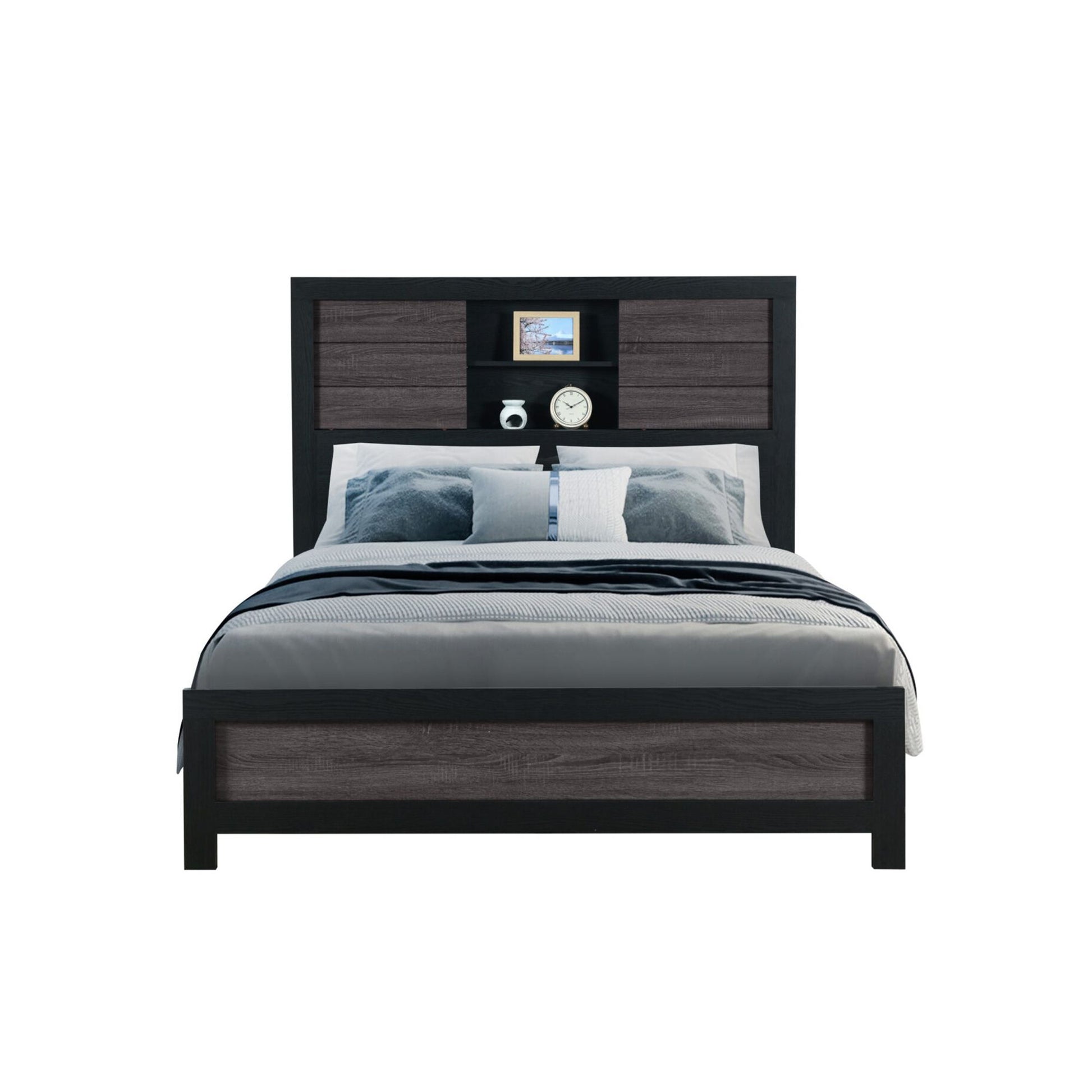 Soluto - Bed With Bookcase Headboard - The Sleep Loft - Online Mattress Showroom NYC