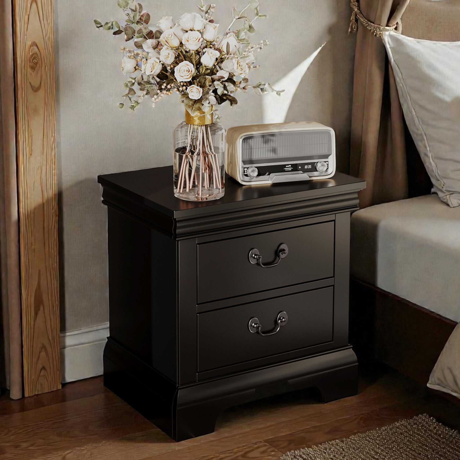 Nightstand With 2 Drawers - The Sleep Loft - Online Mattress Showroom NYC