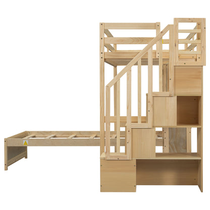 Loft Bed With Built In Desk And Staircase - The Sleep Loft - Online Mattress Showroom NYC
