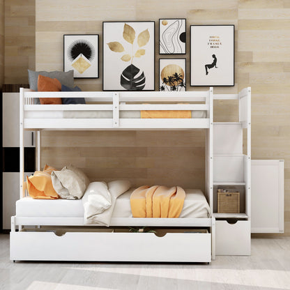 Bunk Bed, Convertible Bottom Bed, Storage Shelves And Drawers - The Sleep Loft - Online Mattress Showroom NYC