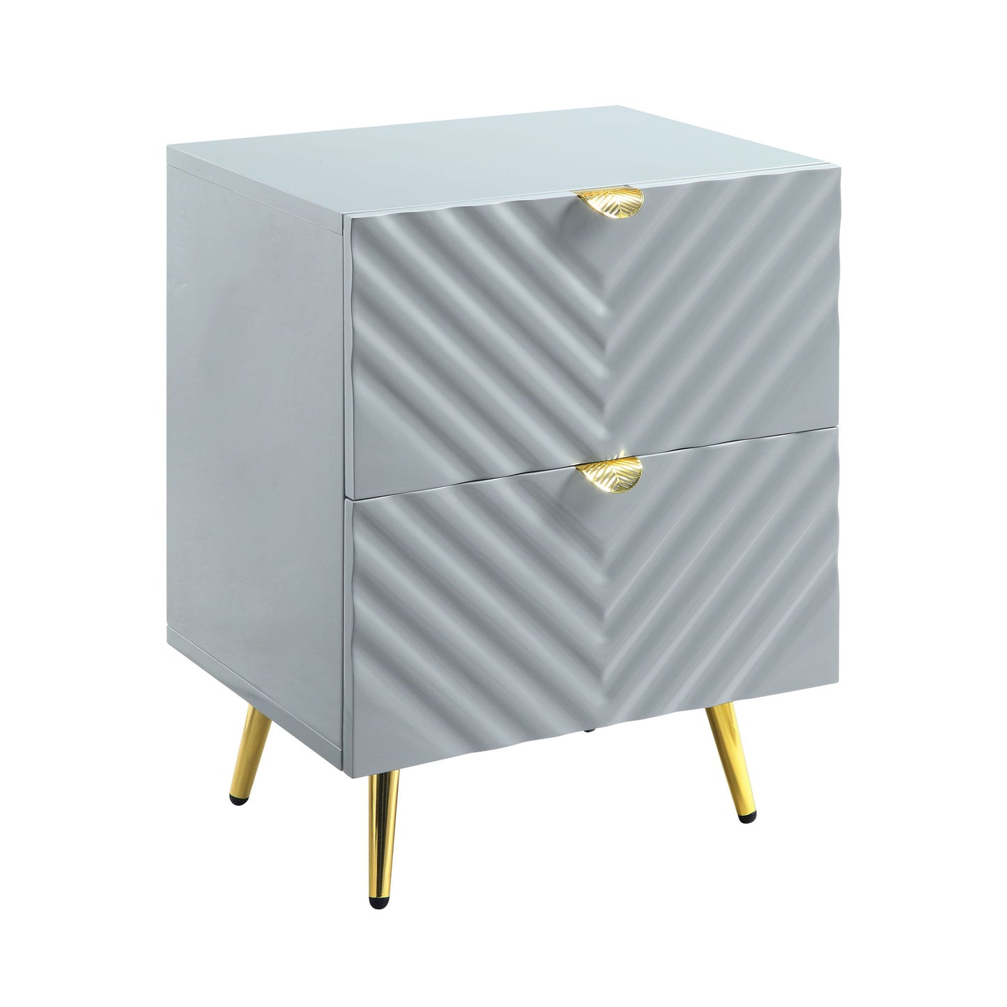 Gaines - High Gloss Nightstand - The Sleep Loft - Online Mattress Showroom NYC