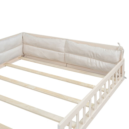 Upholstered Platform Bed With Guardrail And Pillow - The Sleep Loft - Online Mattress Showroom NYC