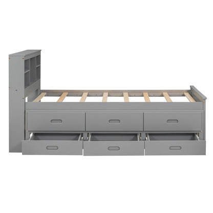 Platform Bed With Storage Headboard, USB, Trundle And 3 Drawers - The Sleep Loft - Online Mattress Showroom NYC