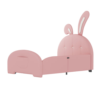 Upholstered Rabbit-Shape Princess Bed With Headboard And Footboard - The Sleep Loft - Online Mattress Showroom NYC