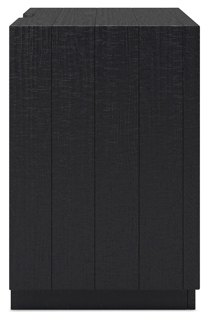 Londer - Two Drawer Night Stand - Black - The Sleep Loft - Online Mattress Showroom NYC