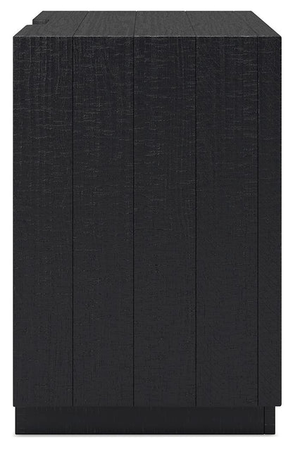 Londer - Two Drawer Night Stand - Black - The Sleep Loft - Online Mattress Showroom NYC