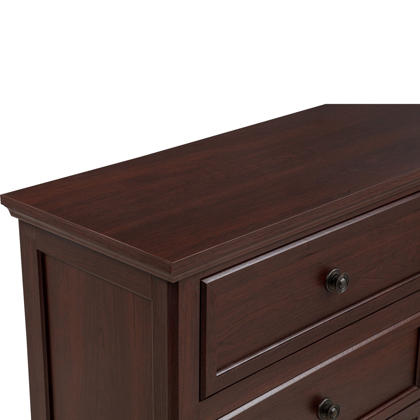 1 Piece Nightstand, 2 Drawer Storage Bedroom Furniture - Brown / Cherry