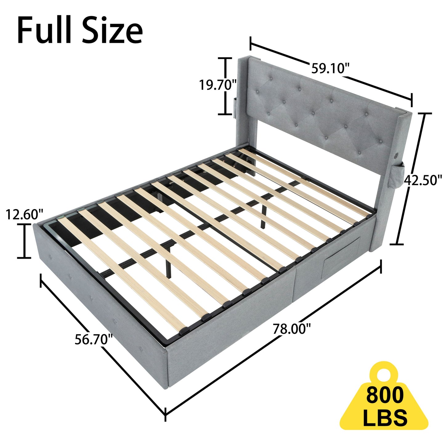Bed With Gas Lift Storage, USB Ports - The Sleep Loft - Online Mattress Showroom NYC
