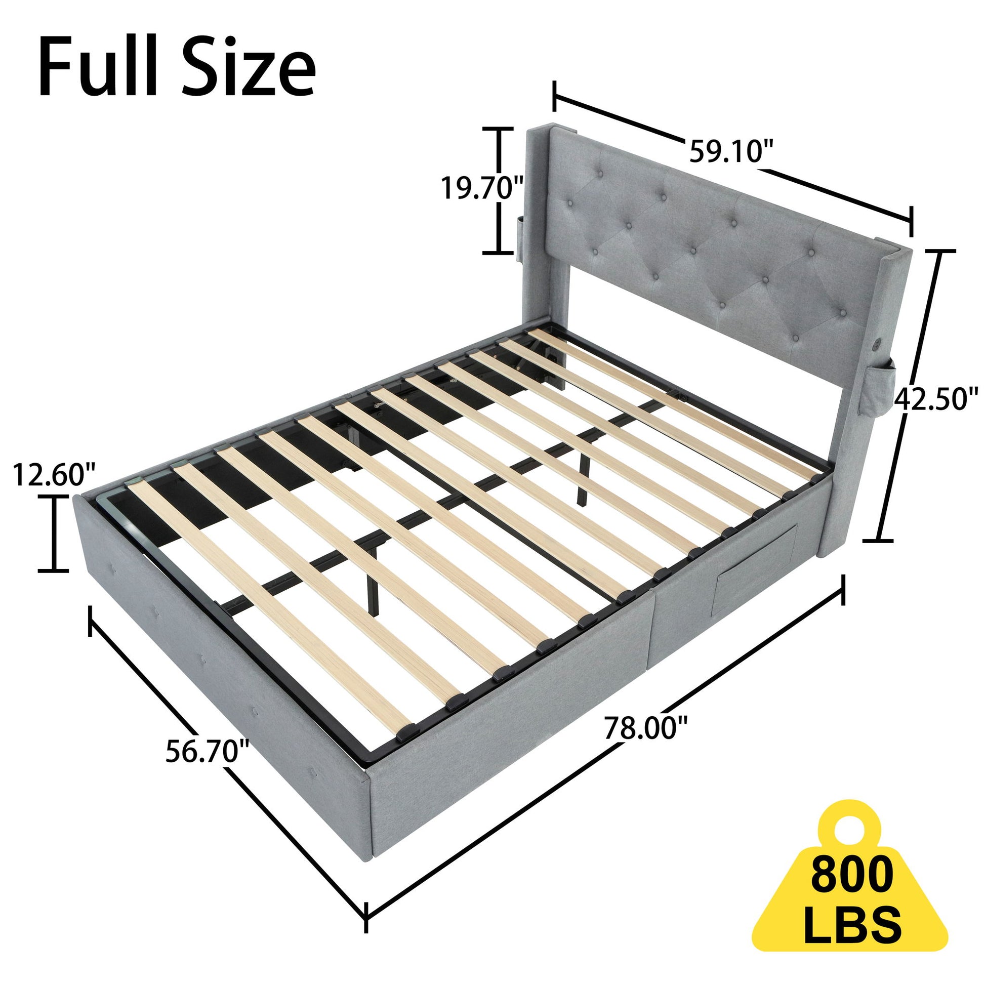 Bed With Gas Lift Storage, USB Ports - The Sleep Loft - Online Mattress Showroom NYC