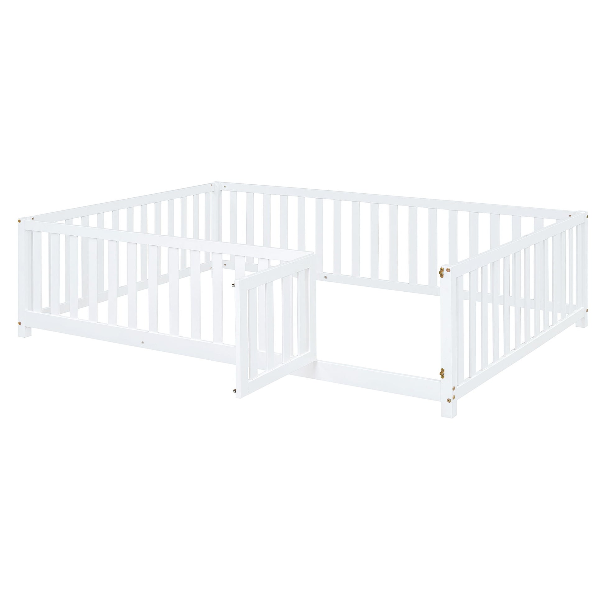 Daybed With Fence Guardrails And 2 Drawers, Split Into Independent Floor Bed & Daybed - The Sleep Loft - Online Mattress Showroom NYC