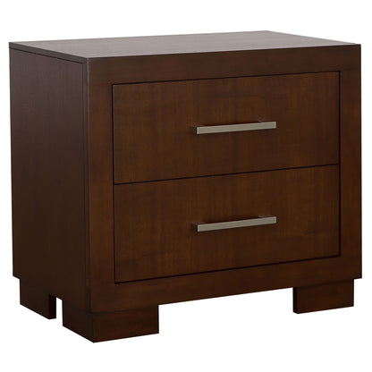Polk - 2 Drawer Nightstand With Slim Handles - Cappuccino - The Sleep Loft - Online Mattress Showroom NYC