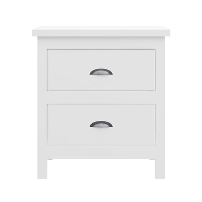 Versatile Solid Wood Night Stand With Drawers For Living Room And Bedroom - White - The Sleep Loft - Online Mattress Showroom NYC