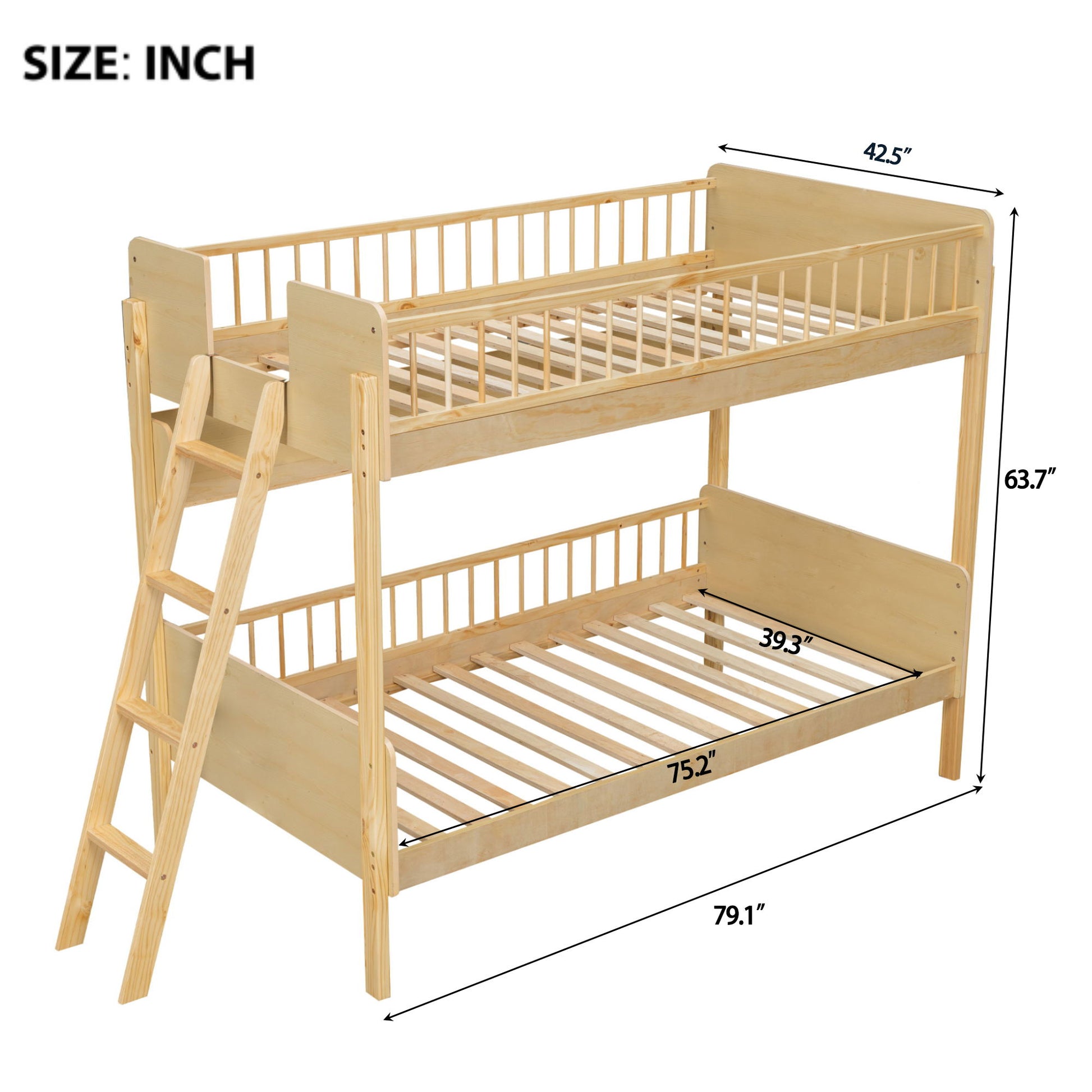 Bunk Bed With 3 Storage Shelves, Adjustable Ladder Left Or Right - The Sleep Loft - Online Mattress Showroom NYC
