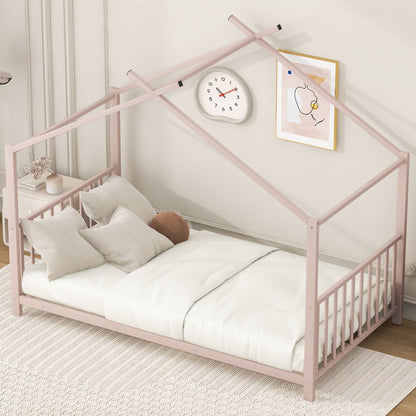 Metal House Platform Bed With Modern Design And Durable Frame - The Sleep Loft - Online Mattress Showroom NYC