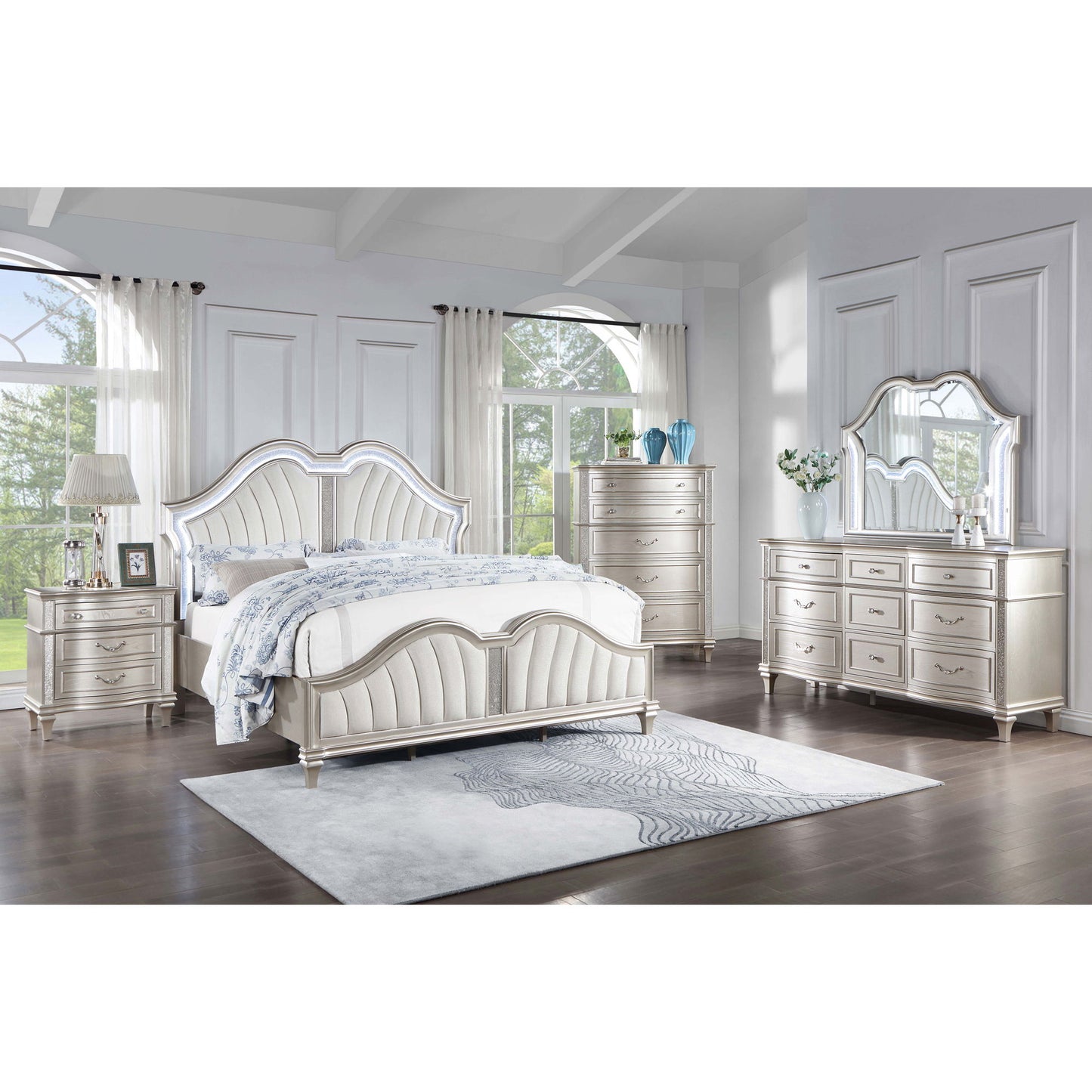 Evangeline - 3 Drawer Nightstand - Oak - The Sleep Loft - Online Mattress Showroom NYC