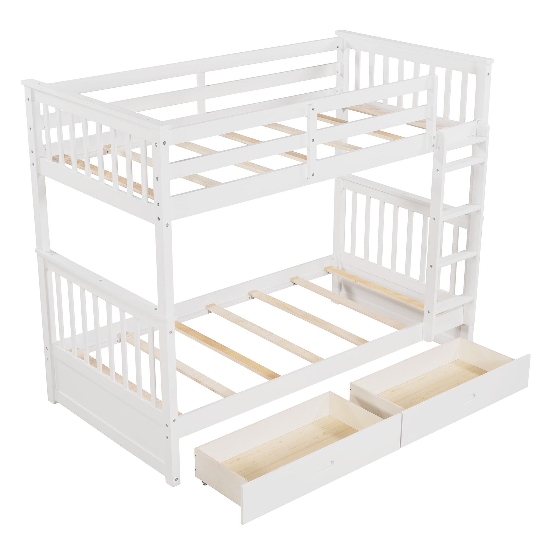 Bunk Bed With Ladders And 2 Storage Drawers - The Sleep Loft - Online Mattress Showroom NYC