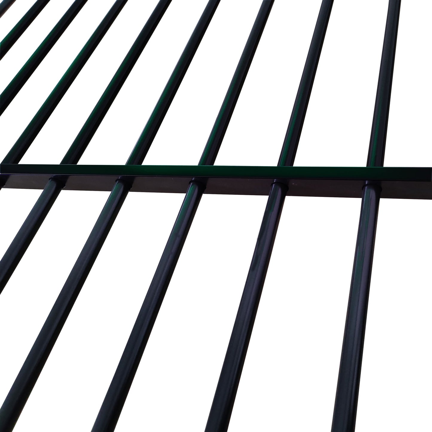 Triple Bunk Bed, Full Size With Sturdy Metal Frame And Safe Stairs - Black - The Sleep Loft - Online Mattress Showroom NYC