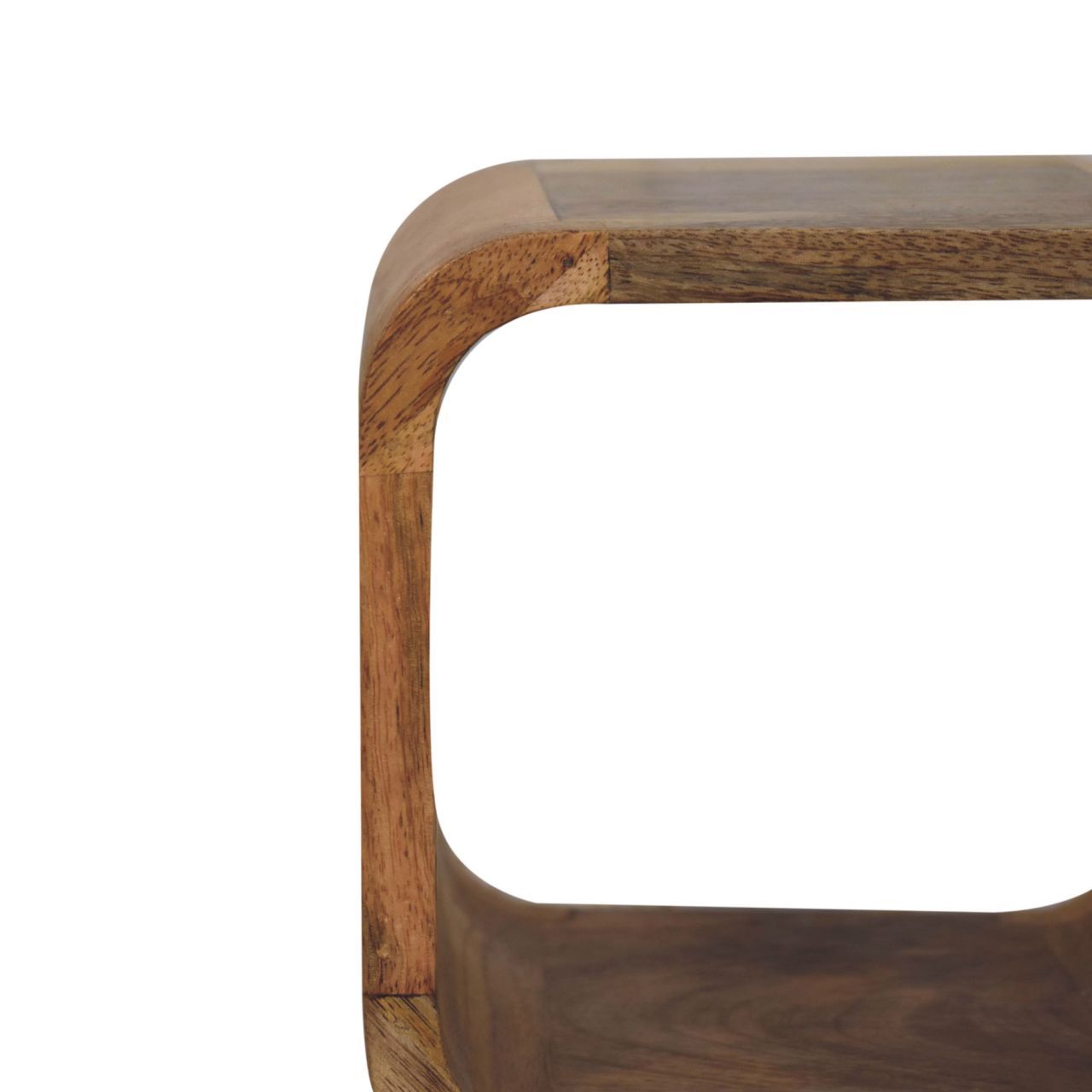 Minimalist Open Curved Nightstand - The Sleep Loft - Online Mattress Showroom NYC