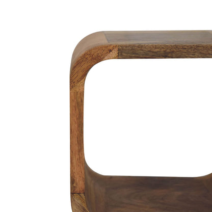 Minimalist Open Curved Nightstand - The Sleep Loft - Online Mattress Showroom NYC