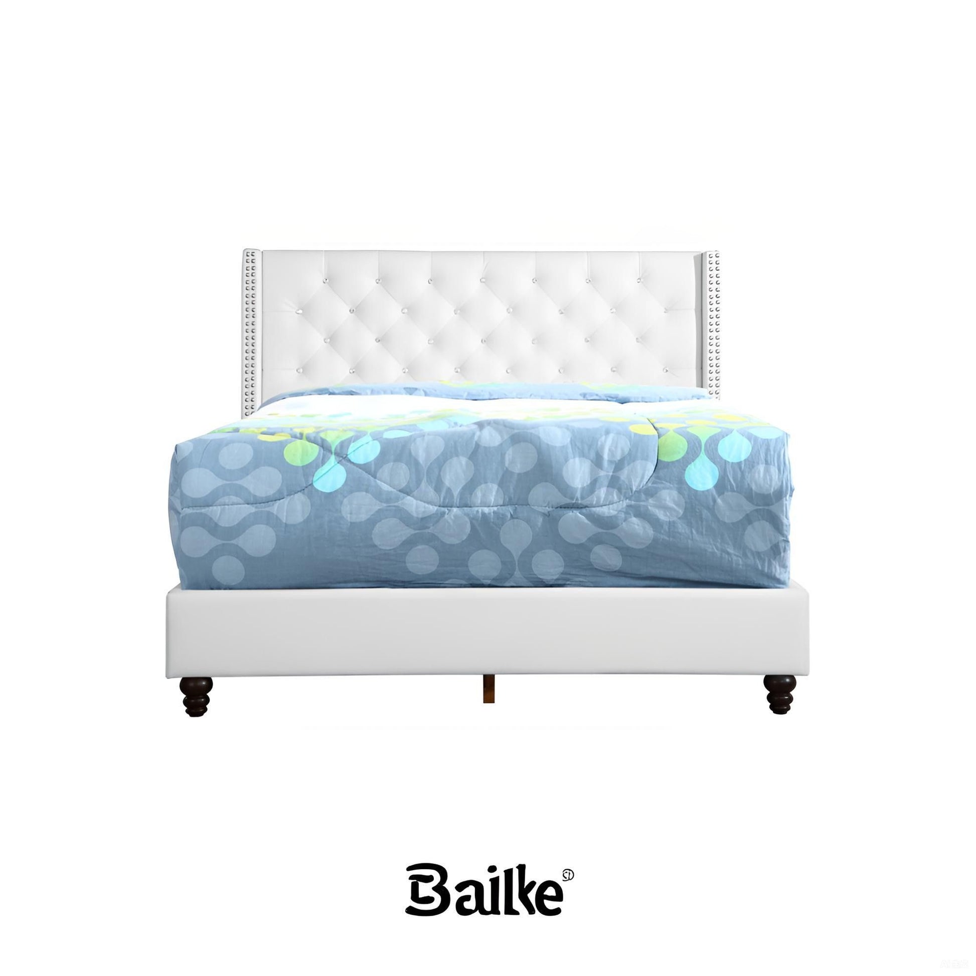 Upholstered Nailhead Trim Chic Bed - The Sleep Loft - Online Mattress Showroom NYC