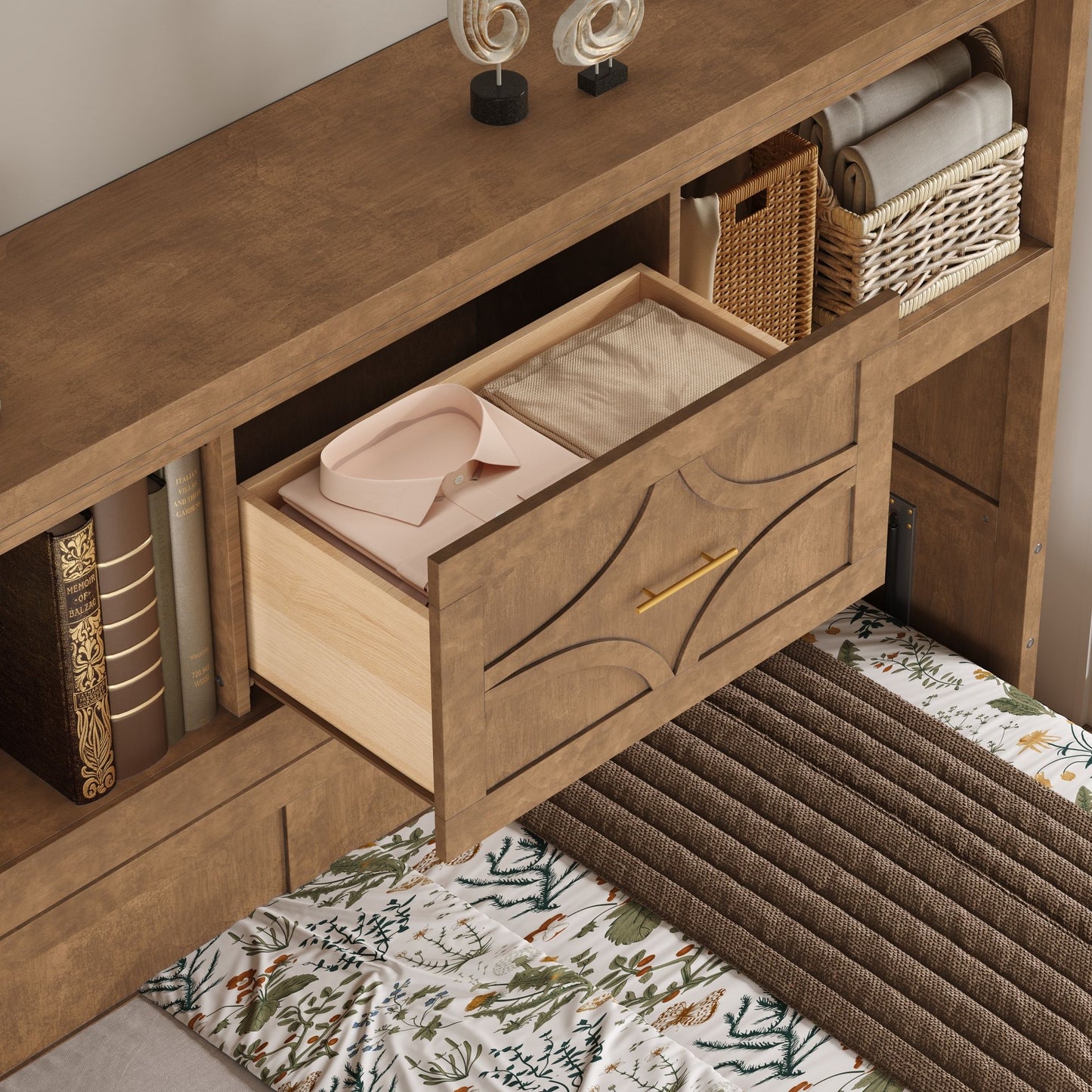 Murphy Bed With Charging Station And Drawer - The Sleep Loft - Online Mattress Showroom NYC