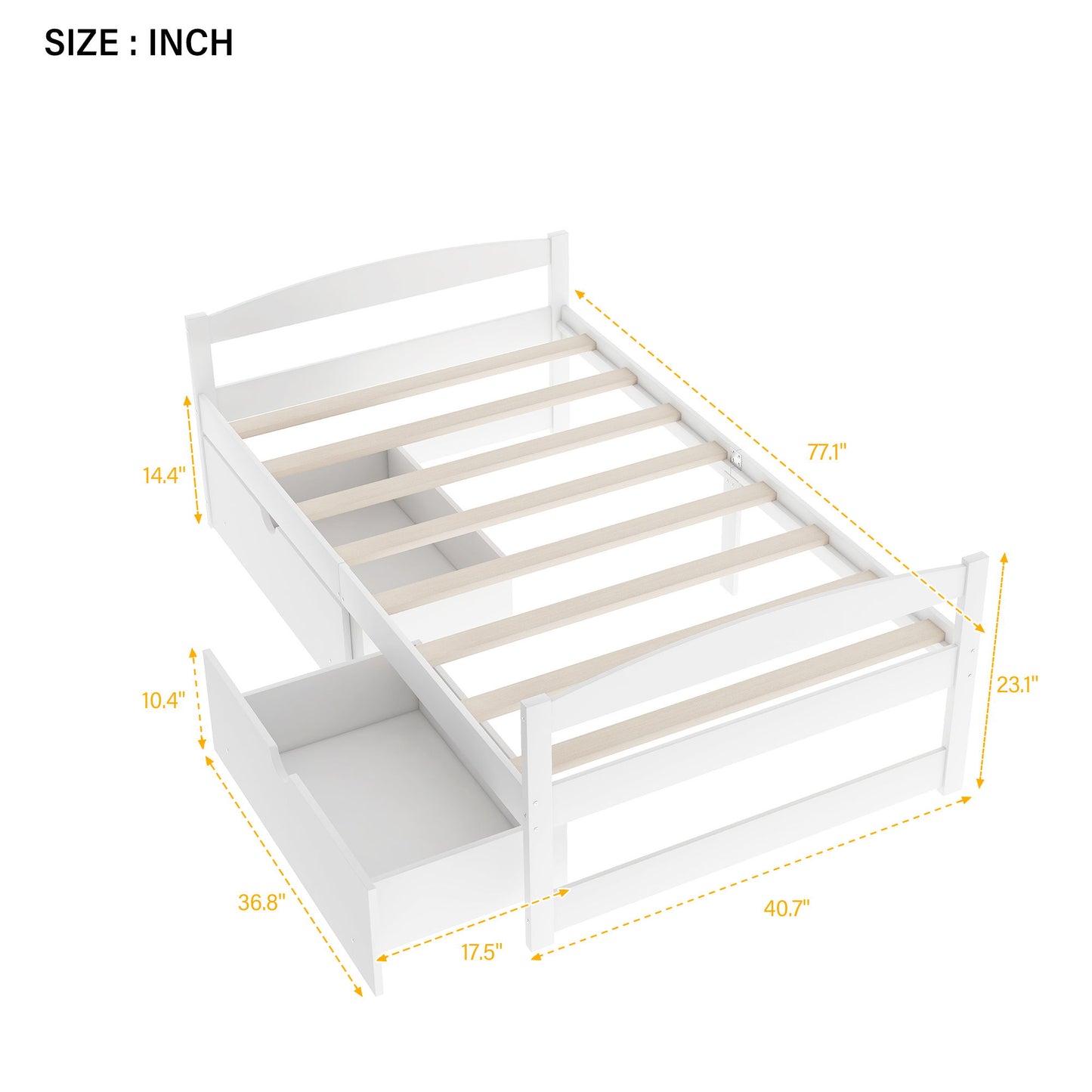Platform Bed With 2 Drawers - The Sleep Loft - Online Mattress Showroom NYC