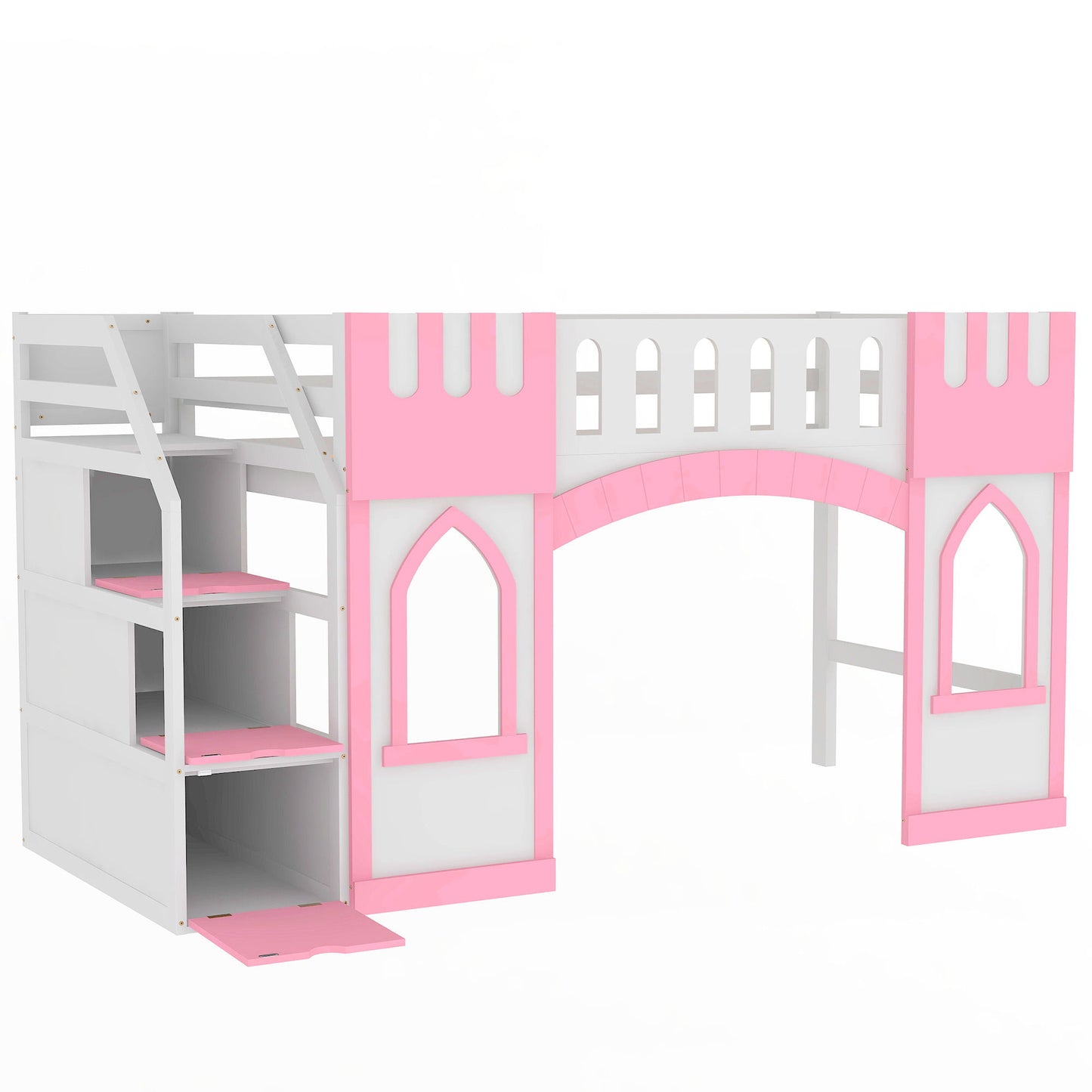 Loft Bed With Storage Staircase And Windows - The Sleep Loft - Online Mattress Showroom NYC