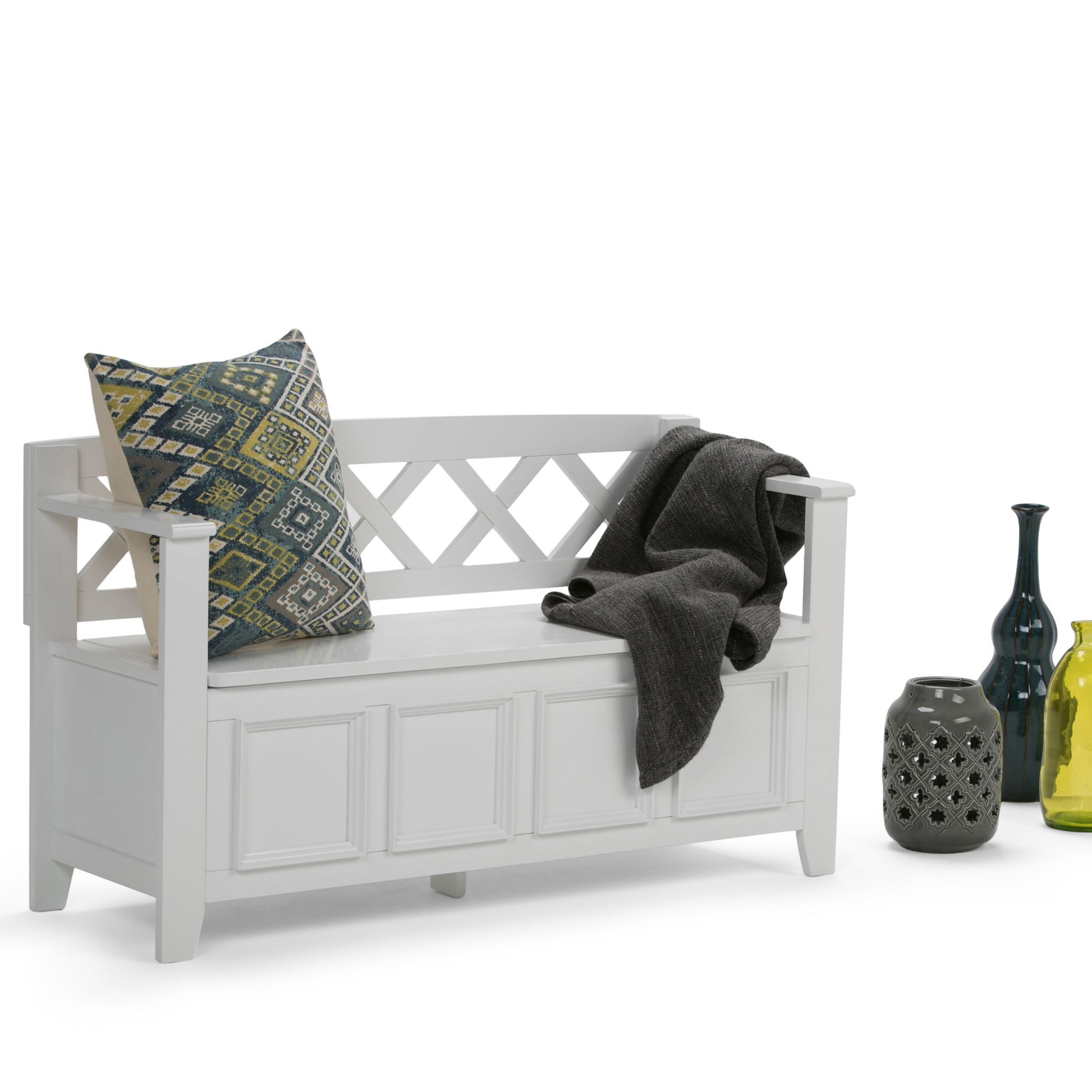 Amherst - Handcrafted Entryway Storage Bench - The Sleep Loft - Online Mattress Showroom NYC