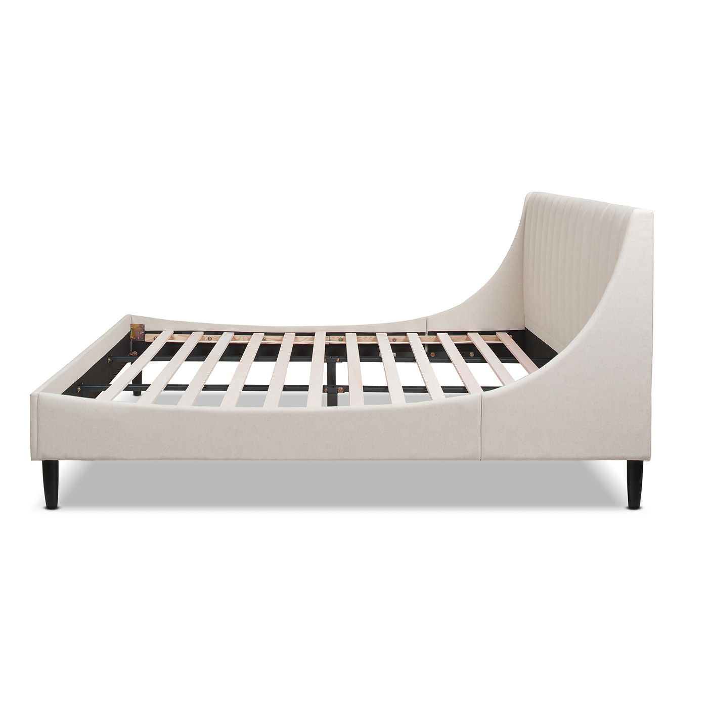 Aspen - King Vertical Tufted Headboard Platform Bed Set - Light Beige - The Sleep Loft - Online Mattress Showroom NYC