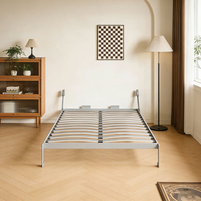 Queen Size Vertical Murphy Wall Cabinet Folding Bed With Automatic Legs - Gray - The Sleep Loft - Online Mattress Showroom NYC