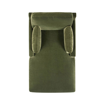 Pasadena - Modern Farmhouse Chaise Lounge Chair - Olive Green - The Sleep Loft - Online Mattress Showroom NYC