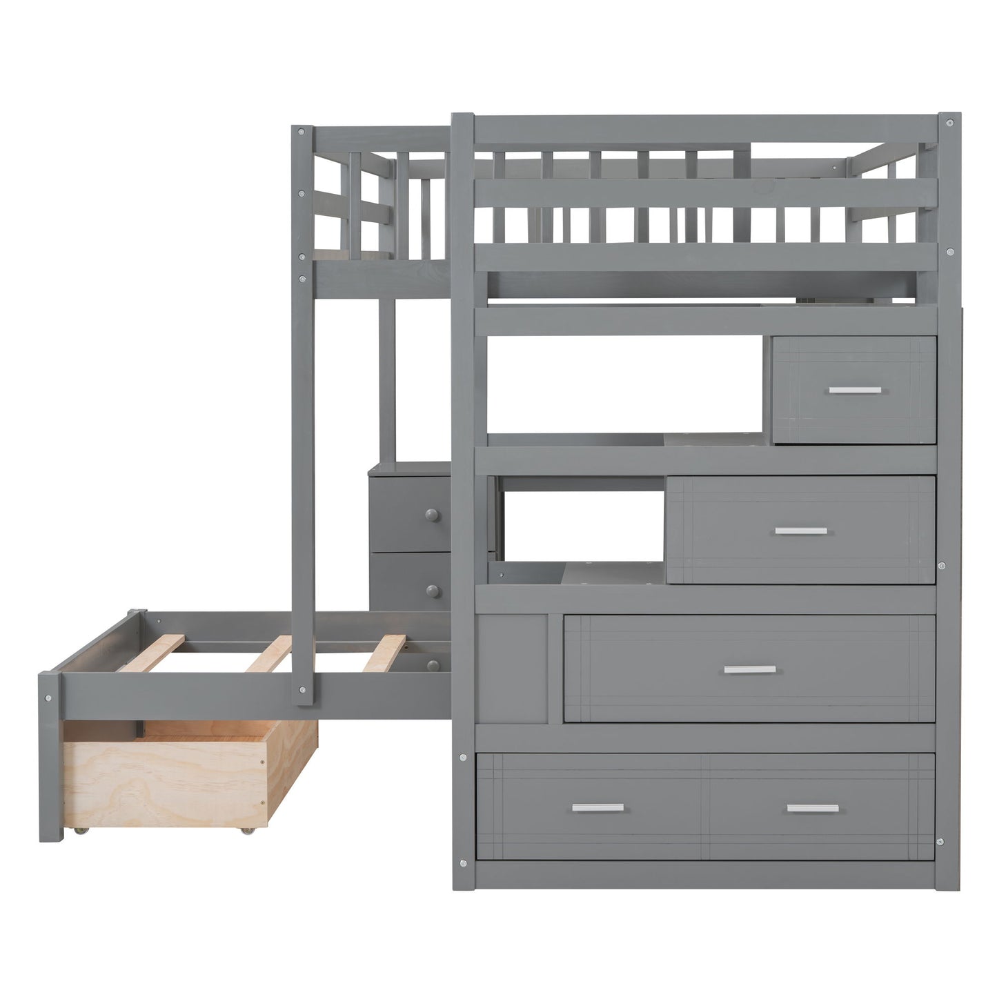 Bunk Bed With Desk, Drawers And Shelves - The Sleep Loft - Online Mattress Showroom NYC
