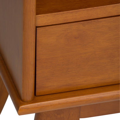 Draper - Mid Century Wide Bookcase And Storage Unit - The Sleep Loft - Online Mattress Showroom NYC