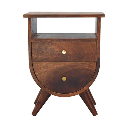 Split - Bedside Table - Chestnut - The Sleep Loft - Online Mattress Showroom NYC