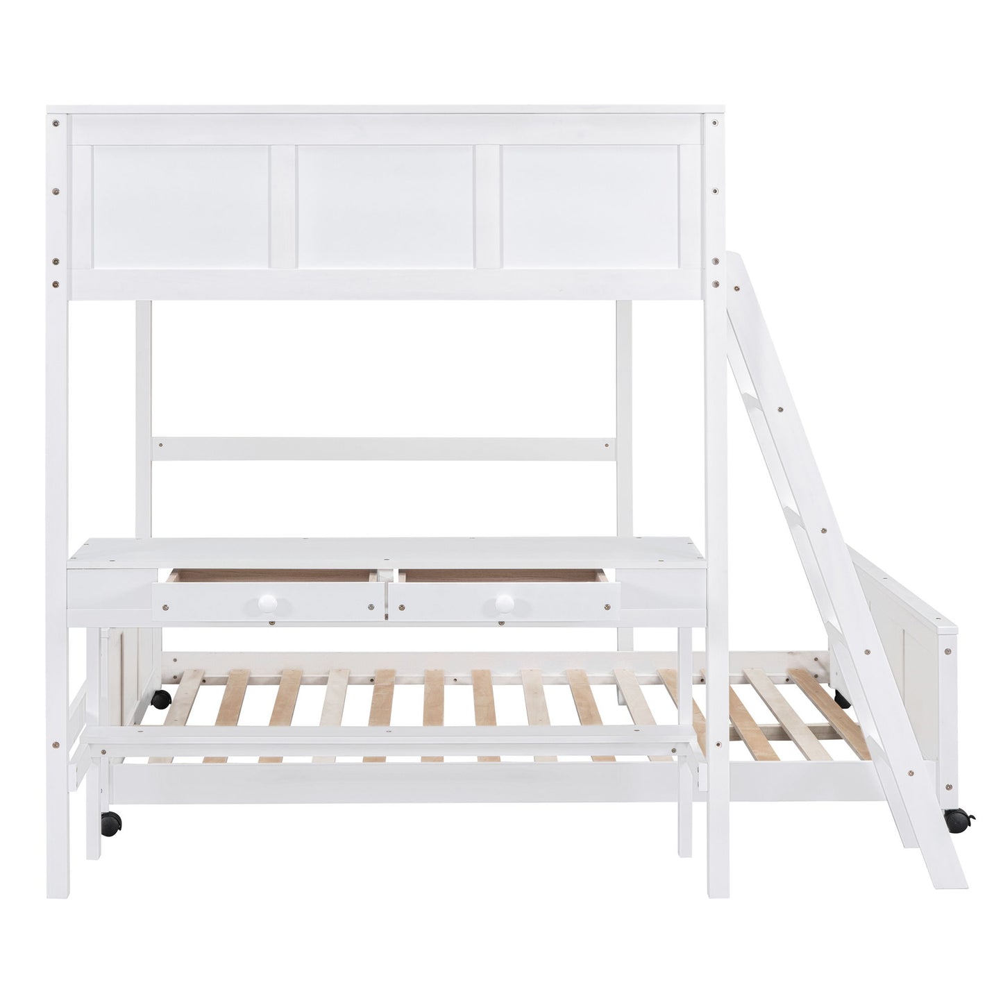 Full Over Full Bunk Bed With Desk - The Sleep Loft - Online Mattress Showroom NYC
