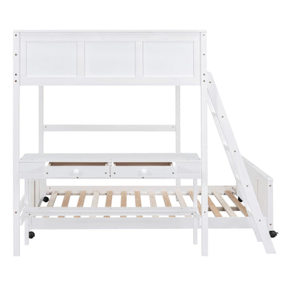 Full Over Full Bunk Bed With Desk - The Sleep Loft - Online Mattress Showroom NYC